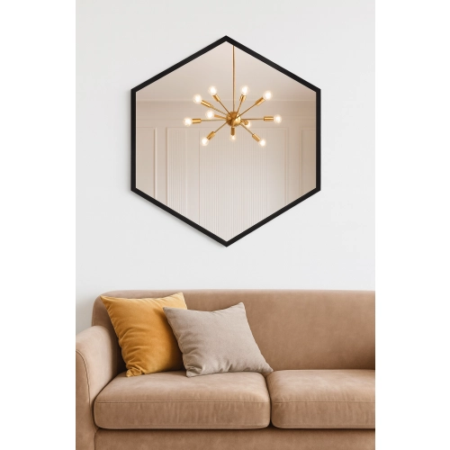 Lustro o geometrycznym kształcie w ramie – HEXA W RAMIE